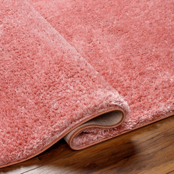Hochfloriger Shaggy-Teppich Einfarbig Rosa 160x213 cm CLAIRE