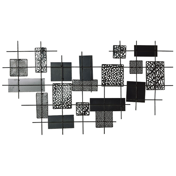 Wanddekoration aus Metall mit geometrischen Formen