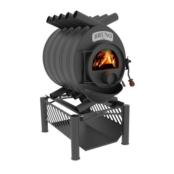 Bruno Pyro Holzofen mit Brennkammer und Rost