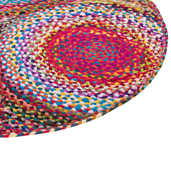 Teppich LADIK Bunt ø 140 cm Baumwolle