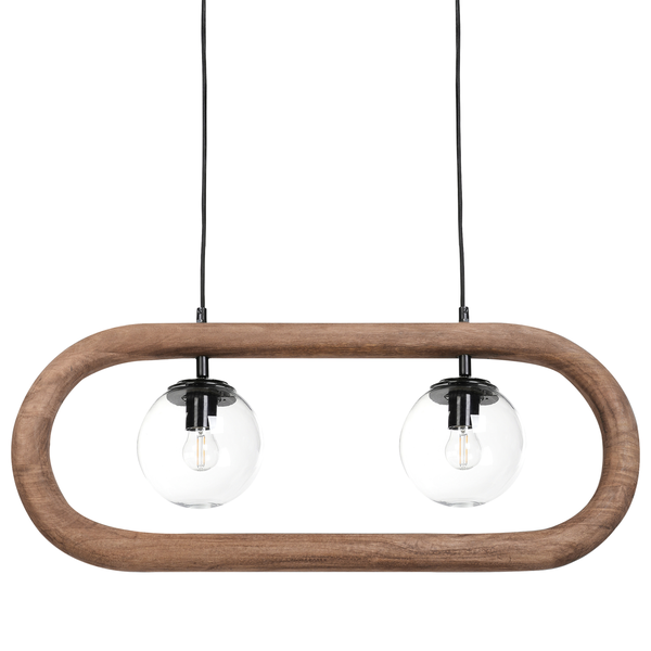 Hängeleuchte AYENSU Mango Holz Dunkelbraun