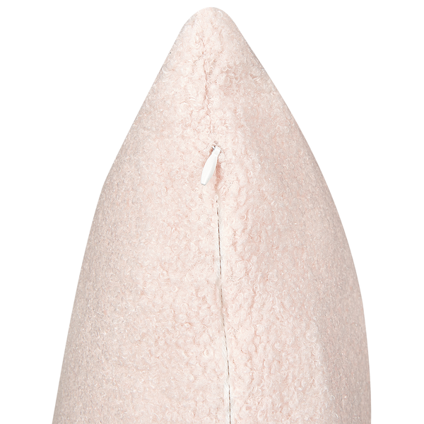 Dekokissen 2er Set LEUZEA Bouclé 45 x 45 cm Pastellrosa Ohne Muster