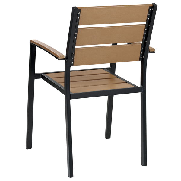 Gartenmöbel Set 6-Sitzer VERNIO Braun / Schwarz