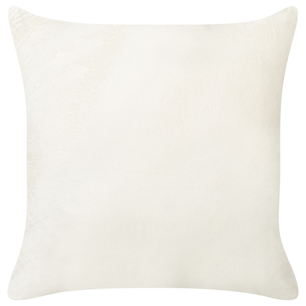 Dekokissen 2er Set SURMI Webpelz 45 x 45 cm Cremeweiß Ohne Muster