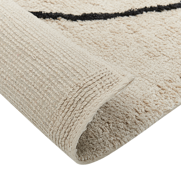 Teppich BAYIR Beige 160 x 230 cm Baumwolle