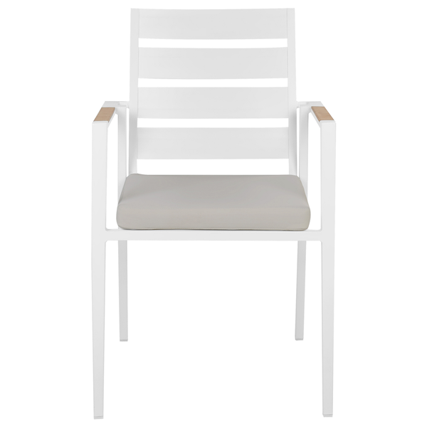 Set mit 6 Stühlen und Sitzkissen TAVIANO Metall Grau
