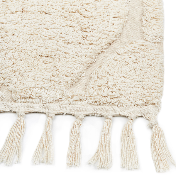 Teppich SILCHAR Beige 140 x 200 cm Baumwolle