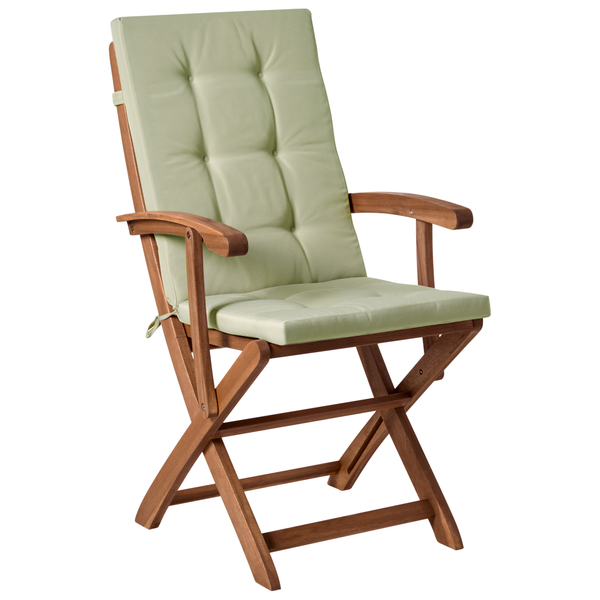 Set mit 2 Stühlen und Sitzkissen MAUI PREMIUM Akazienholz Hellgrün