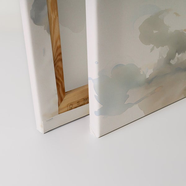 Detailansicht einer Leinwand mit Holzrahmen