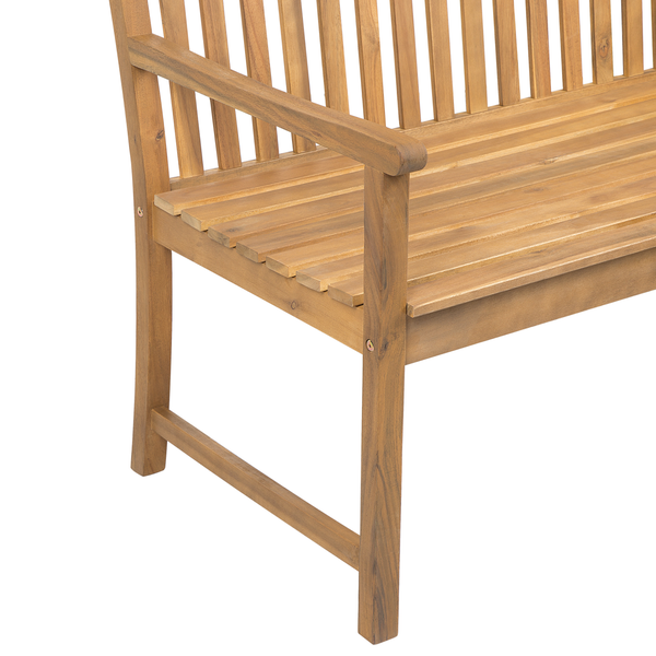 Gartenbank mit Auflage VIVARA 160 cm zertifiziertes Akazienholz Dunkelrot