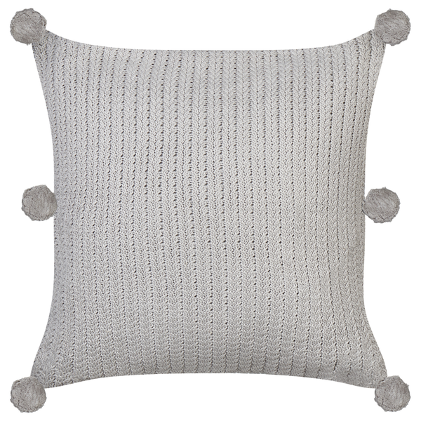 Dekokissen 2er Set OCOTEA Baumwolle 45 x 45 cm Grau Ohne Muster