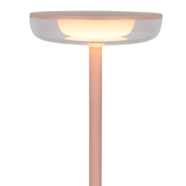 Akku-Tischleuchte PASI für Außen und Innen, aus Metall und Kunststoff in Rosa, dimmbar, mit Touch- und Memory-Funktion, ca. 26 cm hoch