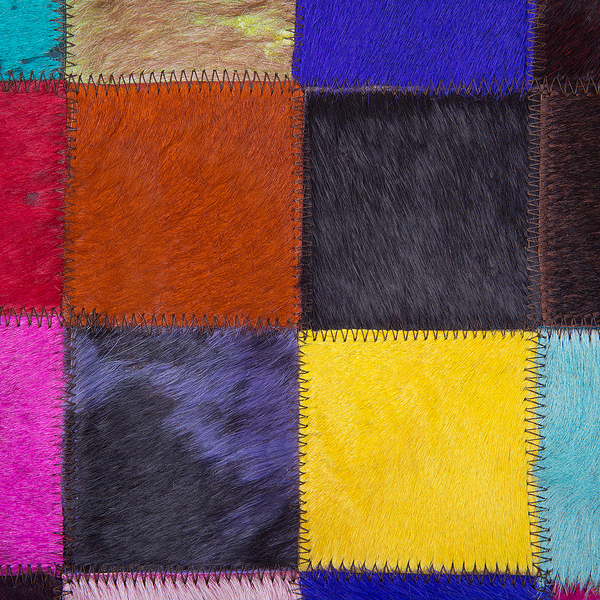 Teppich Kuhfell bunt 200 x 300 cm Patchwork ENNE