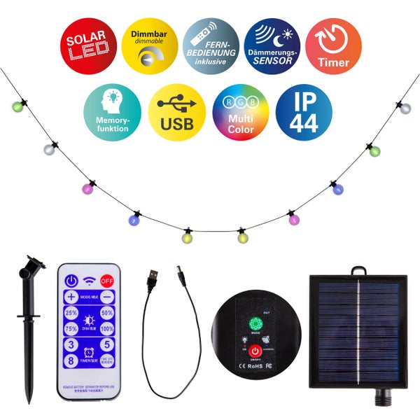 Solar-10er Lichterkette WW CADENA