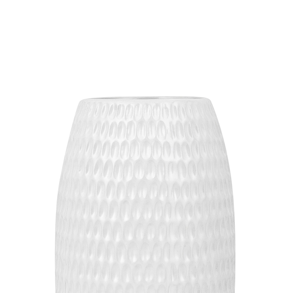 Dekovase LINZI Steinzeug 25 cm Weiß