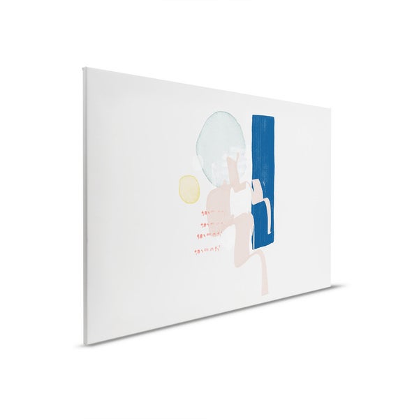 Abstraktes Leinwandbild mit geometrischen Formen