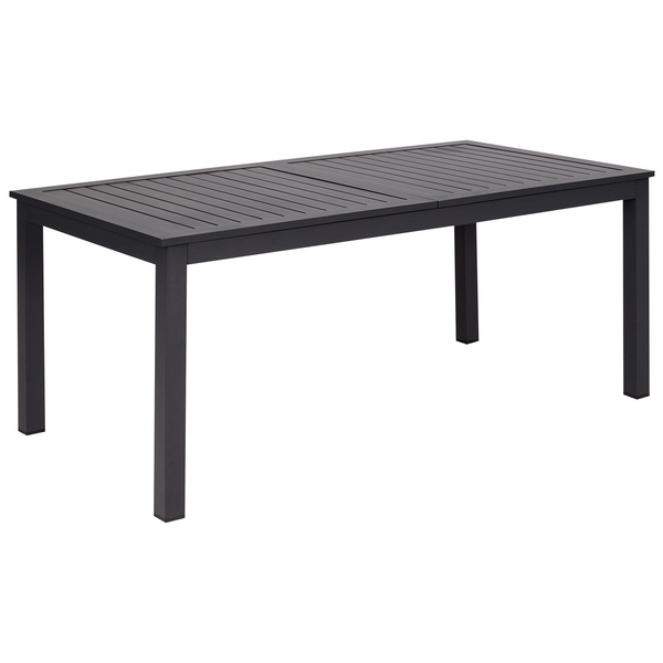 Ausziehbarer Gartentisch SKALOMA 180/240 cm 90 cm Metall Dunkelgrau