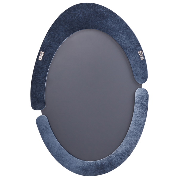 Wandspiegel MASSAY 53 cm 90 cm Samtstoff Dunkelblau