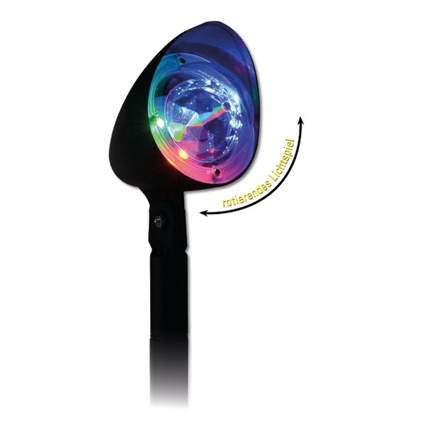 LED Außenstrahler Spotlight , für Außen, Erdspieß aus  Kunststoff, bunt, mit integrierter LED