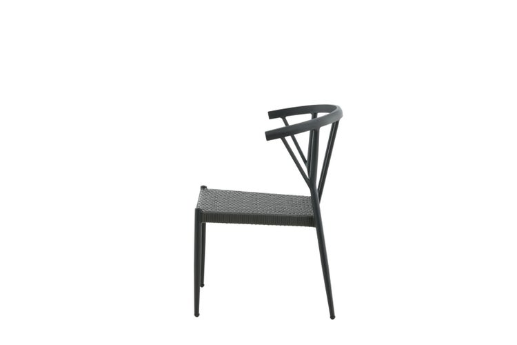 Stina Gartenstuhl stapelbar schwarz. 47 X 49 X 78 cm