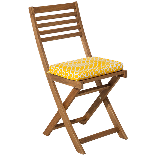 Bistro Set inkl. Kissen FIJI Akazienholz Gelb