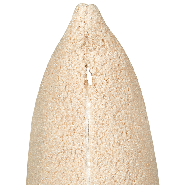 Dekokissen 2er Set LEUZEA Bouclé 45 x 45 cm Sandbeige Ohne Muster