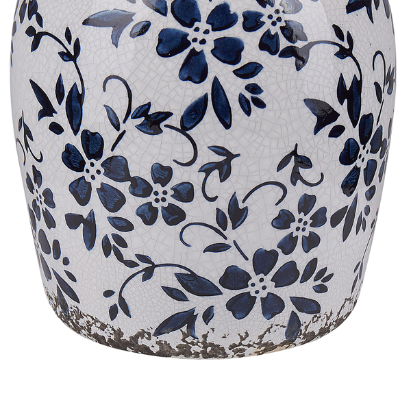 Blumenvase AMIDA Steinzeug 18 cm Weiß