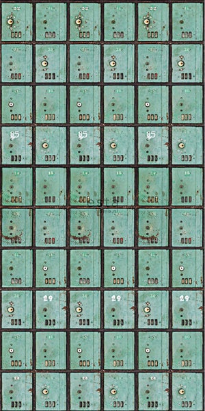 ESTAhome XXL-Vliestapete Briefkästen Meeresgrün - 46,5 cm x 8,37 m - 158204