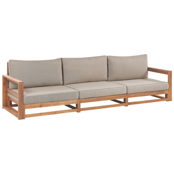 Lounge Set mit Tisch 5-Sitzer TIMOR modular zertifiziertes Akazienholz Hellbraun
