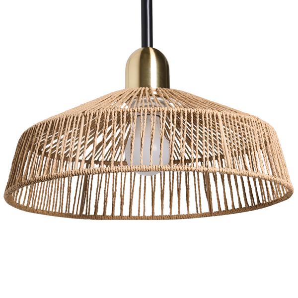 Pendelleuchte mit Seilschirm