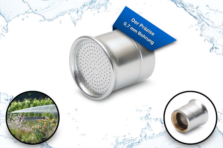 Brausekopf mit 0,7 Millimeter Bohrung für Gartenbewässerung