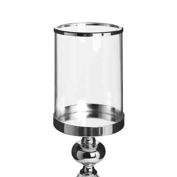 Kerzenhalter aus Glas und Metall