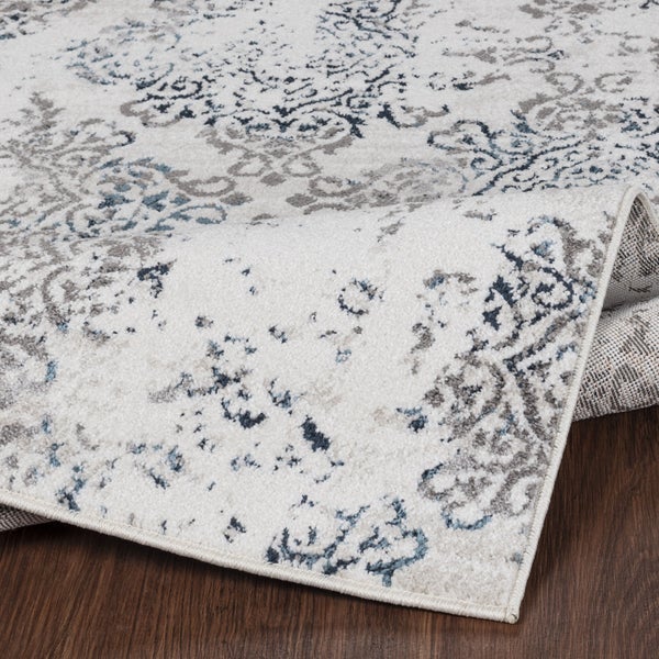 Vintage Orientalischer Teppich Weiß/Blau 200x275 cm HARU