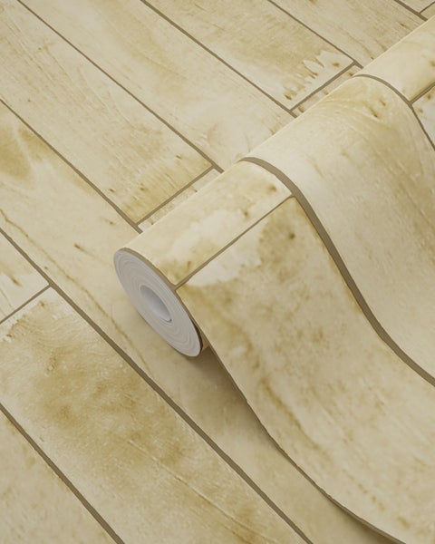 ESTAhome Tapete Holzoptik Beige und Braun - 53 cm x 10.05 m - 137744