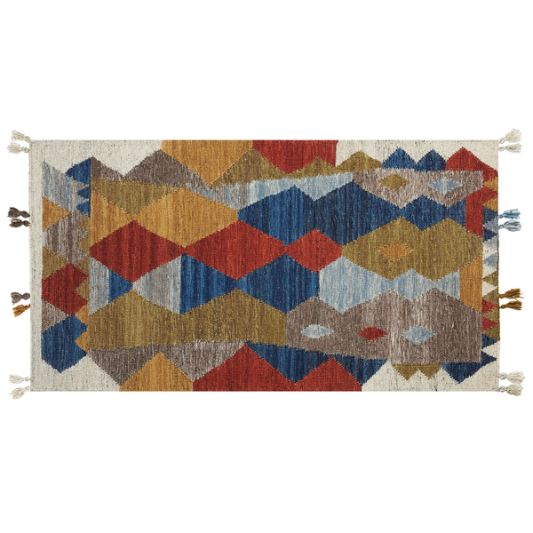 Teppich ARZAKAN Bunt 80 x 150 cm Wolle Kelim
