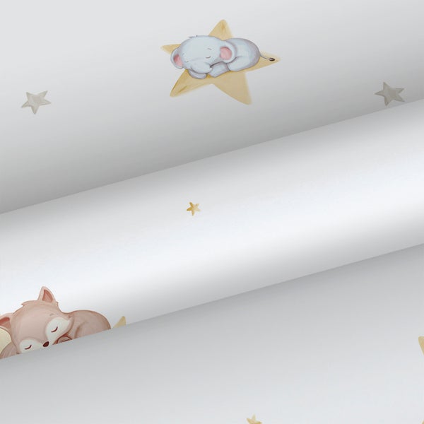 Sanders und Sanders Tapete Tiere Gelb und Weiß - 53 cm x 10 m - 640441