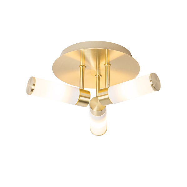 Moderne Badezimmer-Deckenleuchte Messing 3-flammig IP44 - Bath