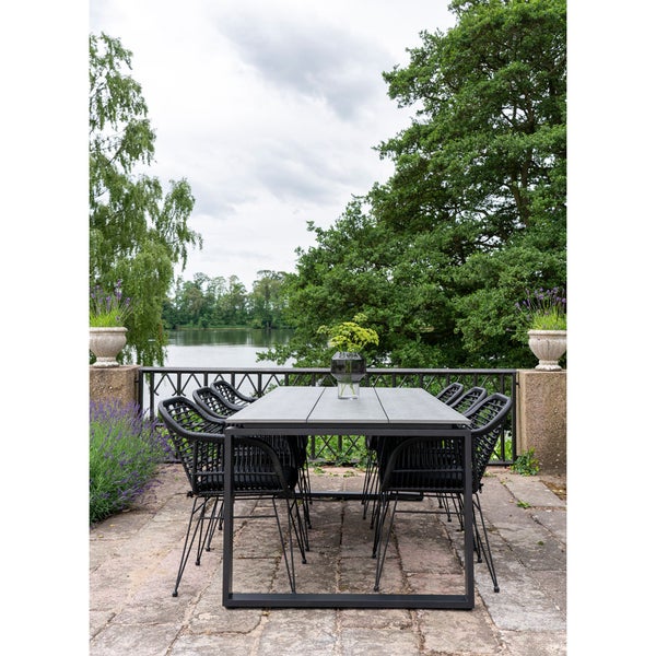Denver Gartentisch 210 x 100 cm grau, schwarz. 210 X 100 X 75 cm