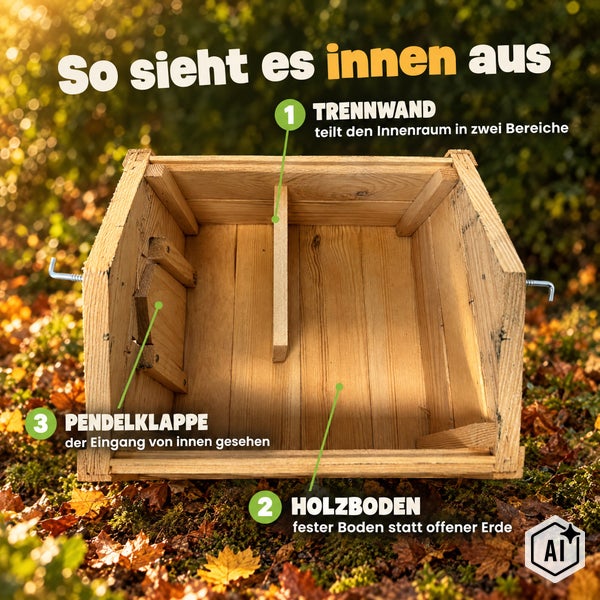 Deckenventilator mit Beleuchtung in Ringform und Holzoptikflügeln