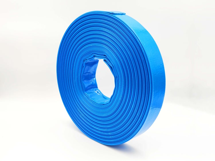 1 Zoll | 25 mm - 40 Meter - PVC Flachschlauch - Bauschlauch - Industrieschlauch - blau
