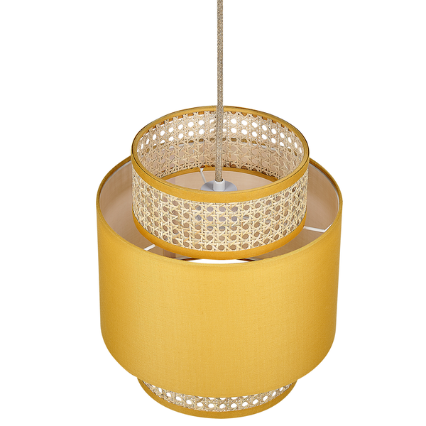 Hängelampe Rattan senfgelb / natürlich BOERI