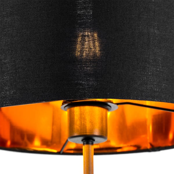Moderne Stehlampe schwarz mit Gold - VT 1