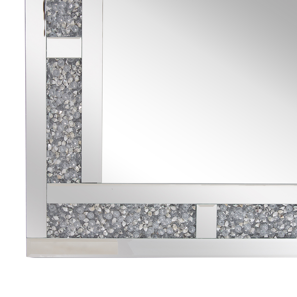 Wandspiegel silber 60 x 90 cm Glitzer-Effekt AVRILLE