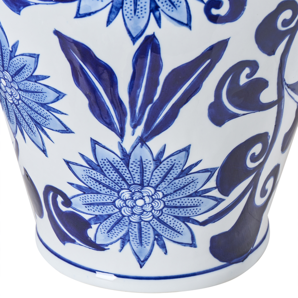 Blumentopf mit floralem Muster