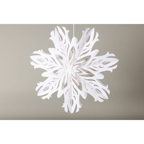 Hundfjället Weihnachtsstern mit Licht Papier Ø60 cm Pendelleuchte weiß. 60 X 24 X 60 cm