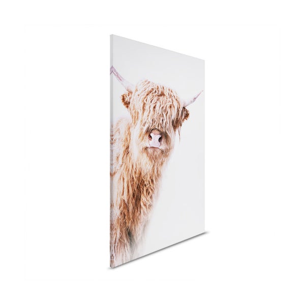 Dekorative Leinwand mit dem Motiv eines Hochlandrindes