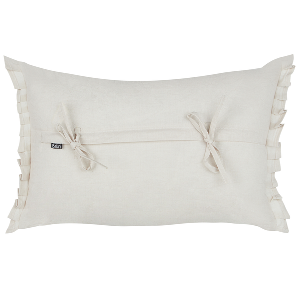 Dekokissen 2er Set SASSAFRAS Leinen 30 x 45 cm Cremeweiß Ohne Muster