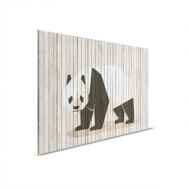 Dekoratives Wandbild mit Panda Motiv auf Holz