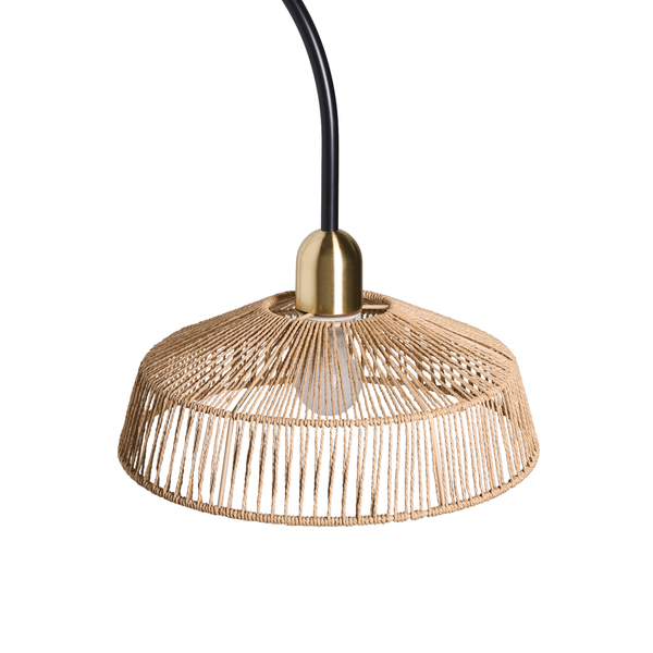Hängelampe mit Lampenschirm aus Seil