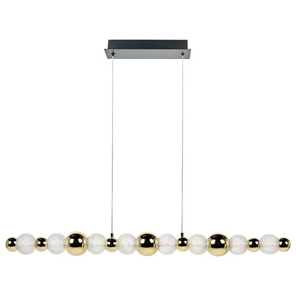 Hängelampe mit Glaskugeln und zwei Aufhängungen